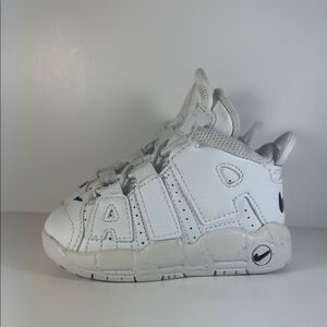 Nike Air More Uptempo White Midnight Navy Size 5C Toddler Baby Sneakers